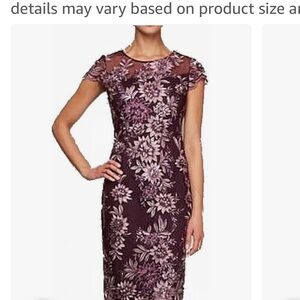 Alex Evenings Women's Floral Embroidered Skirt - Purple